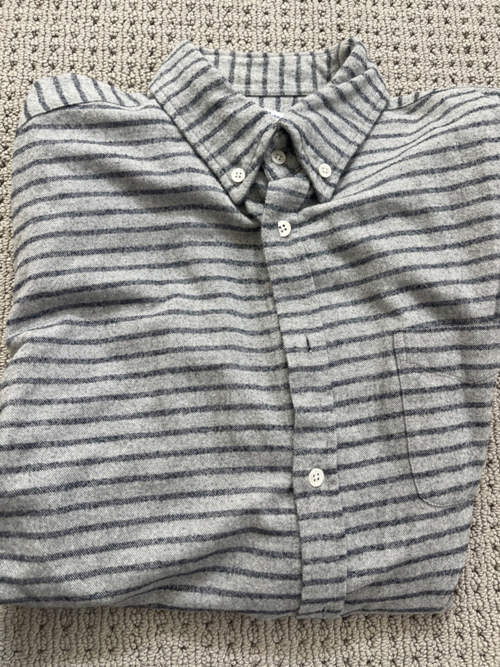 Steven Alan Gray Striped Button-Down Shirt
